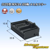 [JAE Japan Aviation Electronics] 025-type MX34 non-waterproof 28-pole female-coupler