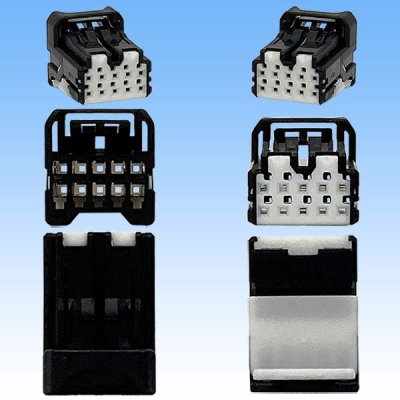 Photo3: [Sumitomo Wiring Systems] 025-type NH non-waterproof 10-pole female-coupler & terminal set (black)