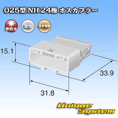 Photo3: [Sumitomo Wiring Systems] 025-type NH non-waterproof 24-pole male-coupler