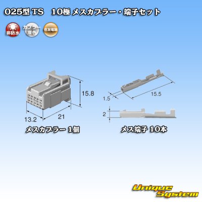 Photo4: [Sumitomo Wiring Systems] 025-type TS non-waterproof 16-pole female-coupler