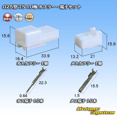 Photo1: [Sumitomo Wiring Systems] 025-type TS non-waterproof 10-pole coupler & terminal set