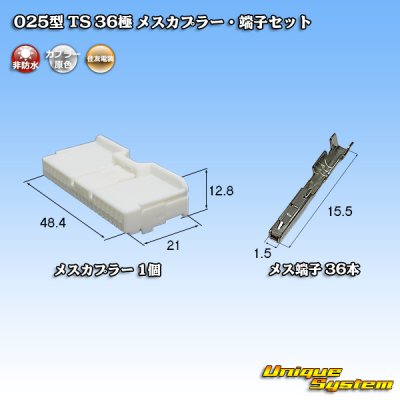 Photo1: [Sumitomo Wiring Systems] 025-type TS non-waterproof 36-pole female-coupler & terminal set