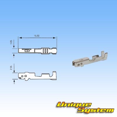 Photo4: [Sumitomo Wiring Systems] 040-type HE non-waterproof 6-pole female-coupler & terminal set