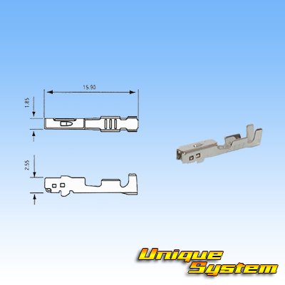 Photo3: [Sumitomo Wiring Systems] 040-type TS non-waterproof 6-pole female-coupler & terminal set