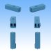 Photo3: [Sumitomo Wiring Systems] 050-type HB non-waterproof 2-pole coupler & terminal set (blue) (3)