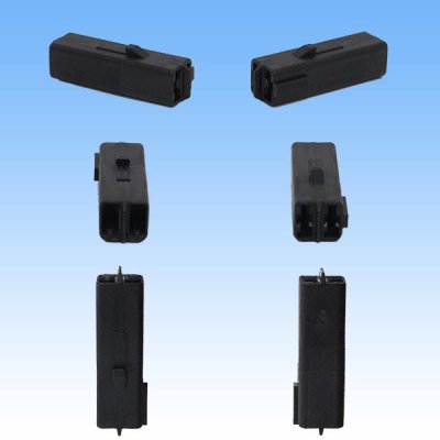 Photo3: [Sumitomo Wiring Systems] 050-type HB non-waterproof 2-pole coupler & terminal set (black)