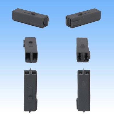 Photo3: [Sumitomo Wiring Systems] 050-type HB non-waterproof 2-pole coupler & terminal set (gray)