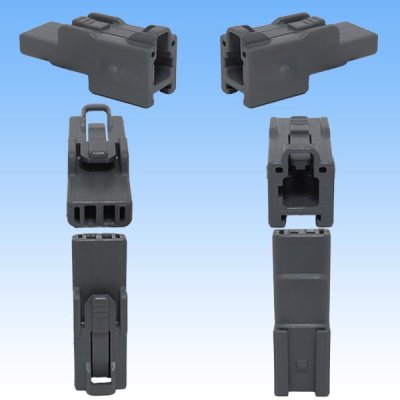 Photo2: [Sumitomo Wiring Systems] 050-type HB non-waterproof 2-pole coupler & terminal set (gray)
