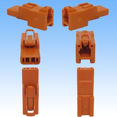 Photo2: [Sumitomo Wiring Systems] 050-type HB non-waterproof 2-pole coupler & terminal set (orange)