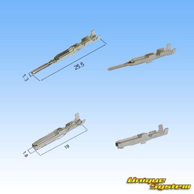 Photo4: [Sumitomo Wiring Systems] 050-type HB non-waterproof 2-pole coupler & terminal set (orange)