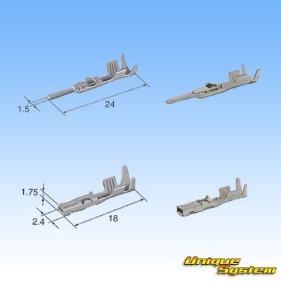 Photo4: [Sumitomo Wiring Systems] 060-type TS non-waterproof 8-pole coupler & terminal set