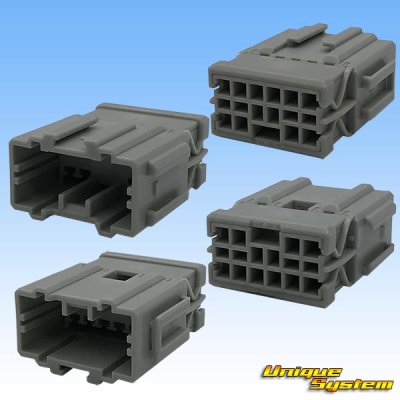 Photo2: [Sumitomo Wiring Systems] 090-type HD non-waterproof 10-pole male-coupler & terminal set