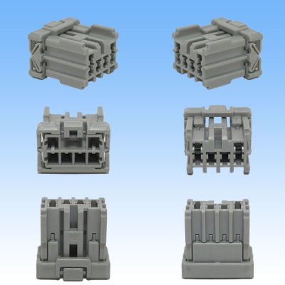 Photo2: [Sumitomo Wiring Systems] 090-type HD non-waterproof 6-pole female-coupler & terminal set
