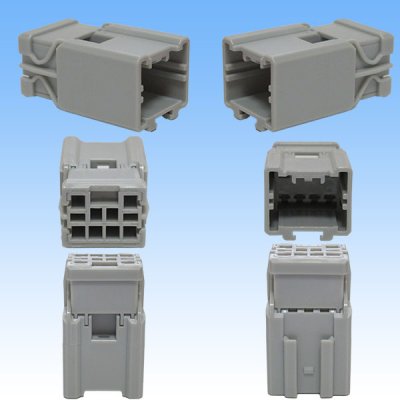 Photo2: [Sumitomo Wiring Systems] 090-type HD non-waterproof 6-pole male-coupler & terminal set