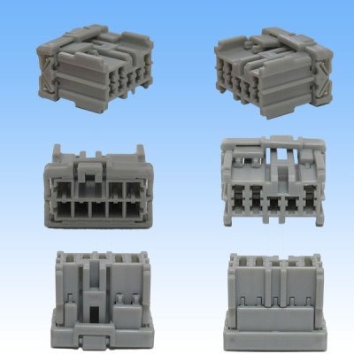 Photo2: [Sumitomo Wiring Systems] 090-type HD non-waterproof 8-pole female-coupler & terminal set