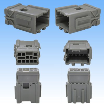 Photo2: [Sumitomo Wiring Systems] 090-type HD non-waterproof 8-pole male-coupler & terminal set