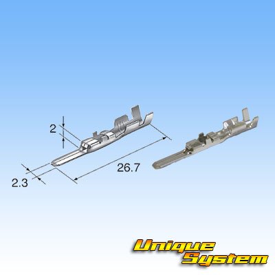 Photo3: [Sumitomo Wiring Systems] 090-type HD non-waterproof 6-pole male-coupler & terminal set