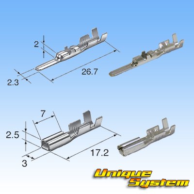 Photo4: [Sumitomo Wiring Systems] 090-type HD non-waterproof 2-pole coupler & terminal set