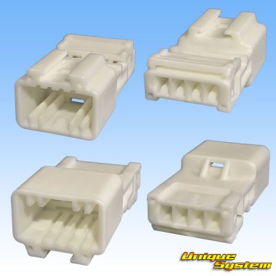 Photo2: [Sumitomo Wiring Systems] 090-type HE non-waterproof 4-pole male-coupler