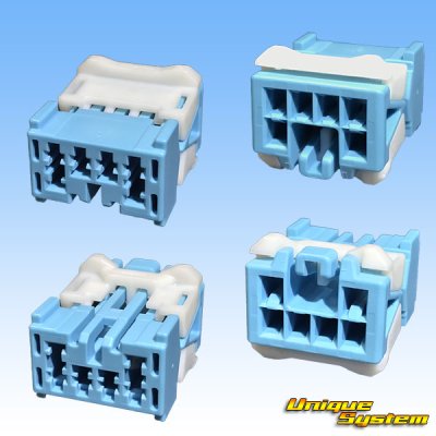 Photo2: [Sumitomo Wiring Systems] 090-type HE non-waterproof 6-pole female-coupler & terminal set
