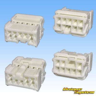 Photo2: [Sumitomo Wiring Systems] 090-type HE non-waterproof 8-pole female-coupler & terminal set