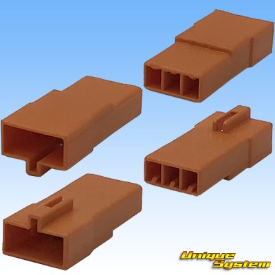 Photo2: [Sumitomo Wiring Systems] 090-type MT non-waterproof 3-pole female-coupler & terminal set type-2 (orange) (male-side diode built-in series)