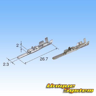 Photo3: [Sumitomo Wiring Systems] 090-type HM non-waterproof 3-pole male-coupler & terminal set (black)