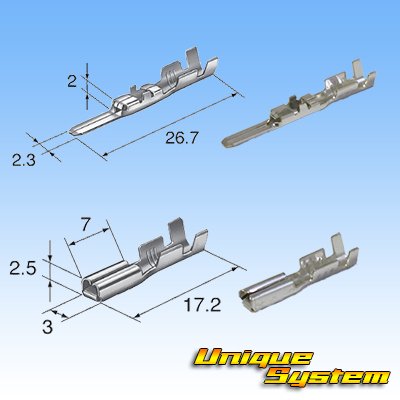 Photo4: [Sumitomo Wiring Systems] 090-type HM non-waterproof 3-pole coupler & terminal set (black)