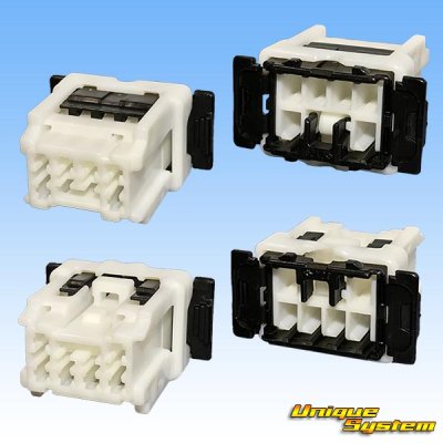 Photo2: [Sumitomo Wiring Systems] 090-type NS non-waterproof 6-pole female-coupler & terminal set