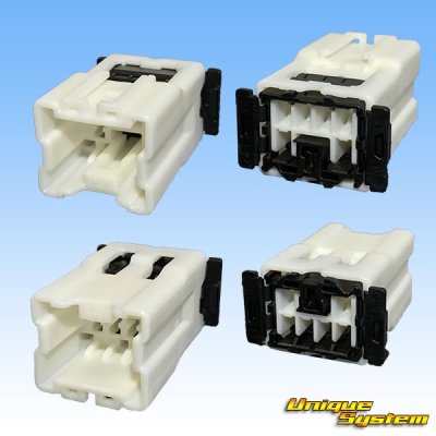 Photo2: [Sumitomo Wiring Systems] 090-type NS non-waterproof 6-pole male-coupler & terminal set