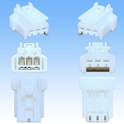 Photo3: [Sumitomo Wiring Systems] 090-type NS-CS non-waterproof 3-pole female-coupler & terminal set