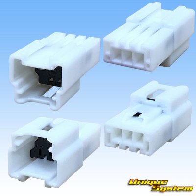 Photo2: [Sumitomo Wiring Systems] 090-type NS-CS non-waterproof 3-pole male-coupler
