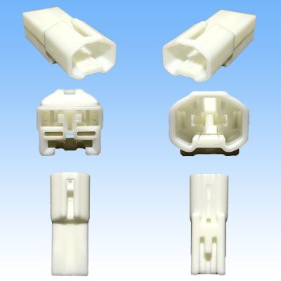Photo3: [Sumitomo Wiring Systems] 090-type TS non-waterproof 2-pole male-coupler type-1