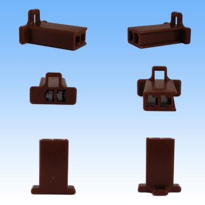 Photo2: [Sumitomo Wiring Systems] 110-type MTW non-waterproof 2-pole female-coupler & terminal set (brown)