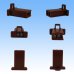 Photo2: [Sumitomo Wiring Systems] 110-type MTW non-waterproof 2-pole female-coupler & terminal set (brown) (2)
