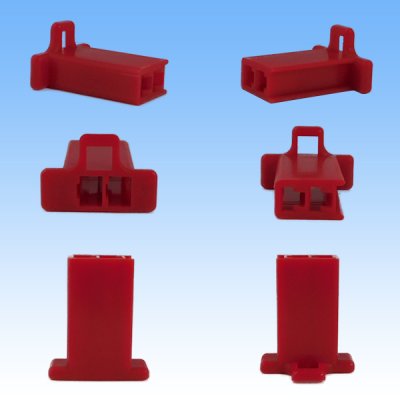 Photo2: [Sumitomo Wiring Systems] 110-type MTW non-waterproof 2-pole female-coupler (red)