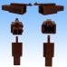 Photo2: [Sumitomo Wiring Systems] 110-type MTW non-waterproof 2-pole male-coupler & terminal set (brown) (2)