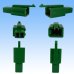 Photo2: [Sumitomo Wiring Systems] 110-type MTW non-waterproof 2-pole male-coupler (green) (2)