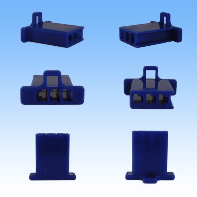 Photo3: [Sumitomo Wiring Systems] 110-type MTW non-waterproof 3-pole coupler & terminal set (blue)