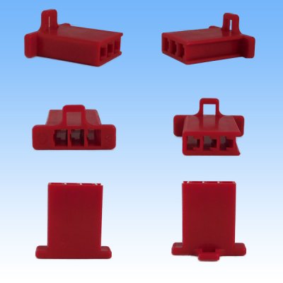 Photo2: [Sumitomo Wiring Systems] 110-type MTW non-waterproof 3-pole female-coupler & terminal set (red)