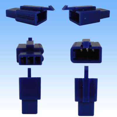 Photo2: [Sumitomo Wiring Systems] 110-type MTW non-waterproof 3-pole male-coupler (blue)