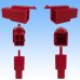 Photo2: [Sumitomo Wiring Systems] 110-type MTW non-waterproof 4-pole male-coupler & terminal set (red) (2)
