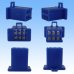 Photo2: [Sumitomo Wiring Systems] 110-type MTW non-waterproof 6-pole female-coupler & terminal set (blue) (2)