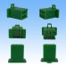Photo2: [Sumitomo Wiring Systems] 110-type MTW non-waterproof 6-pole female-coupler & terminal set (green) (2)