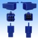 Photo2: [Sumitomo Wiring Systems] 110-type MTW non-waterproof 6-pole coupler & terminal set (blue) (2)