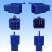 Photo2: [Sumitomo Wiring Systems] 110-type MTW non-waterproof 6-pole male-coupler & terminal set (blue) (2)