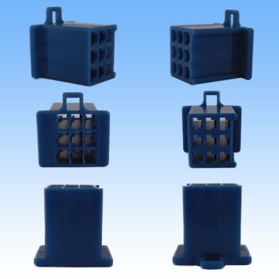 Photo3: [Sumitomo Wiring Systems] 110-type MTW non-waterproof 9-pole coupler & terminal set (blue)