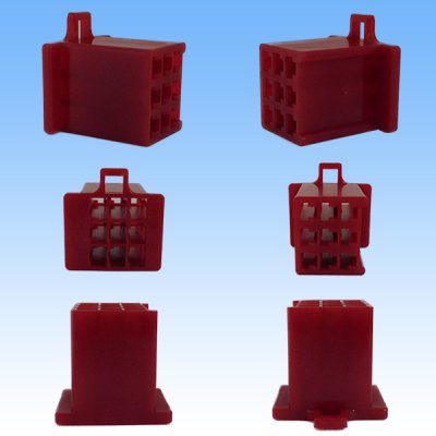 Photo3: [Sumitomo Wiring Systems] 110-type MTW non-waterproof 9-pole coupler & terminal set (red)