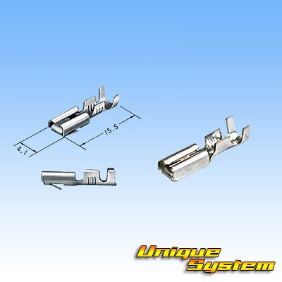 Photo3: [Sumitomo Wiring Systems] 110-type MTW non-waterproof 2-pole female-coupler & terminal set (brown)