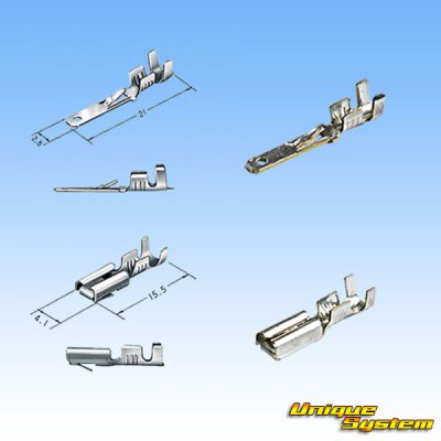 Photo4: [Sumitomo Wiring Systems] 110-type MTW non-waterproof 4-pole coupler & terminal set (red)